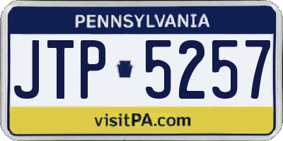 PA license plate JTP5257