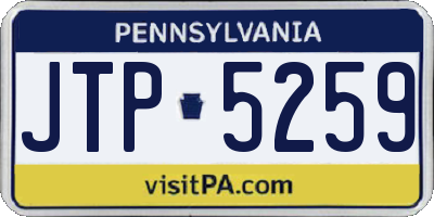 PA license plate JTP5259