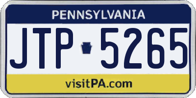 PA license plate JTP5265