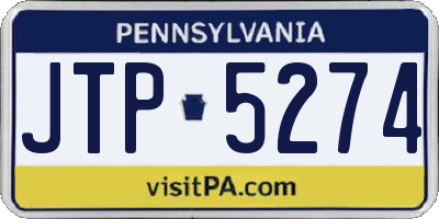 PA license plate JTP5274