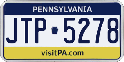 PA license plate JTP5278