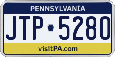 PA license plate JTP5280
