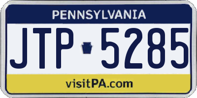 PA license plate JTP5285
