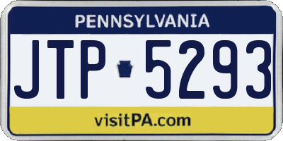 PA license plate JTP5293