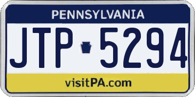PA license plate JTP5294