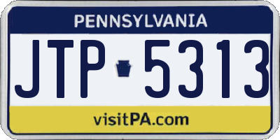 PA license plate JTP5313