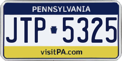PA license plate JTP5325