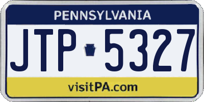 PA license plate JTP5327