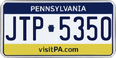 PA license plate JTP5350