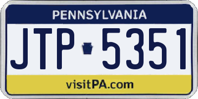 PA license plate JTP5351