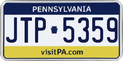 PA license plate JTP5359