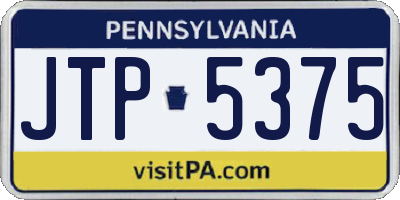 PA license plate JTP5375