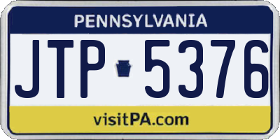 PA license plate JTP5376