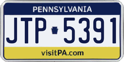 PA license plate JTP5391