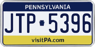 PA license plate JTP5396