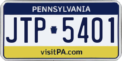 PA license plate JTP5401