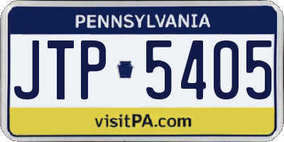 PA license plate JTP5405