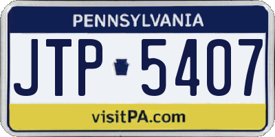 PA license plate JTP5407