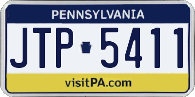 PA license plate JTP5411