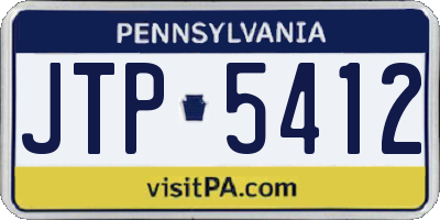 PA license plate JTP5412