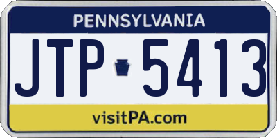 PA license plate JTP5413