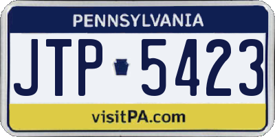 PA license plate JTP5423