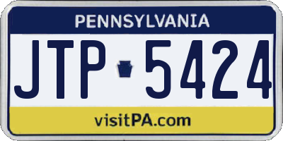 PA license plate JTP5424