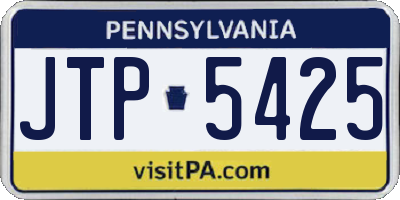PA license plate JTP5425