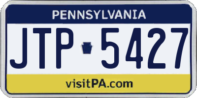 PA license plate JTP5427