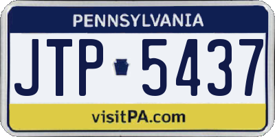PA license plate JTP5437