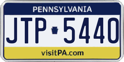 PA license plate JTP5440