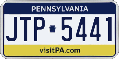 PA license plate JTP5441
