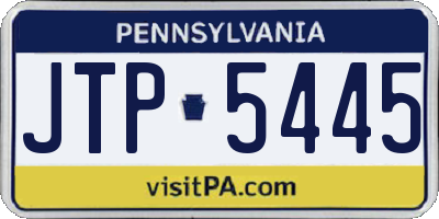 PA license plate JTP5445