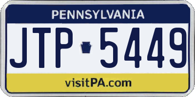 PA license plate JTP5449