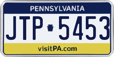 PA license plate JTP5453