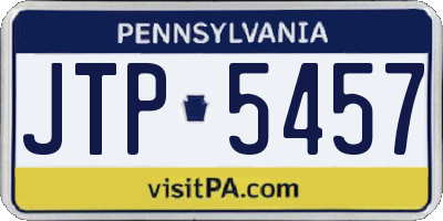 PA license plate JTP5457