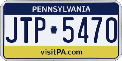 PA license plate JTP5470