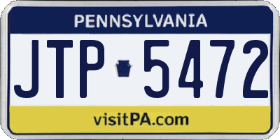 PA license plate JTP5472