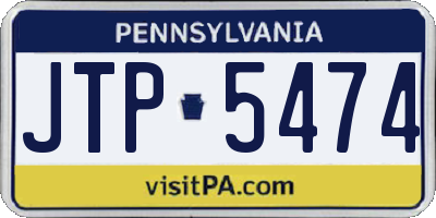 PA license plate JTP5474