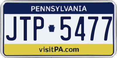 PA license plate JTP5477