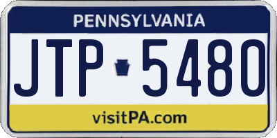 PA license plate JTP5480