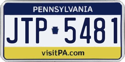 PA license plate JTP5481