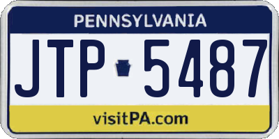PA license plate JTP5487