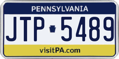 PA license plate JTP5489