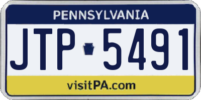PA license plate JTP5491
