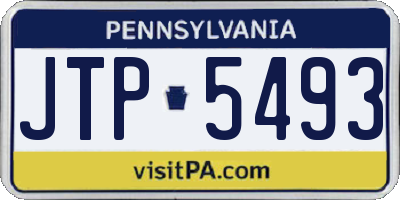 PA license plate JTP5493