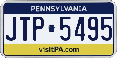 PA license plate JTP5495