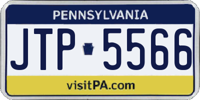 PA license plate JTP5566