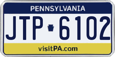 PA license plate JTP6102