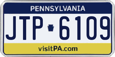 PA license plate JTP6109